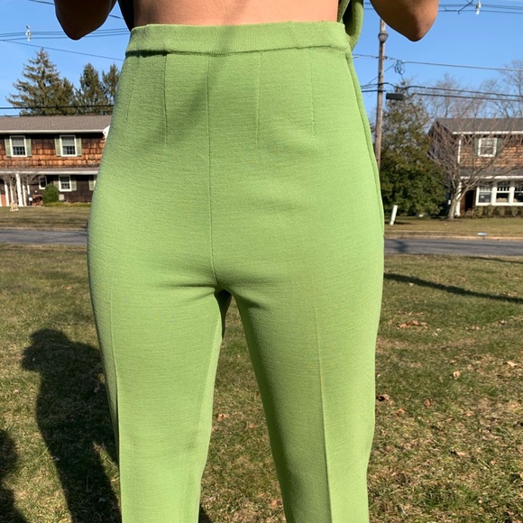 70’s Green Knit Pant Set - Picture 7 of 11